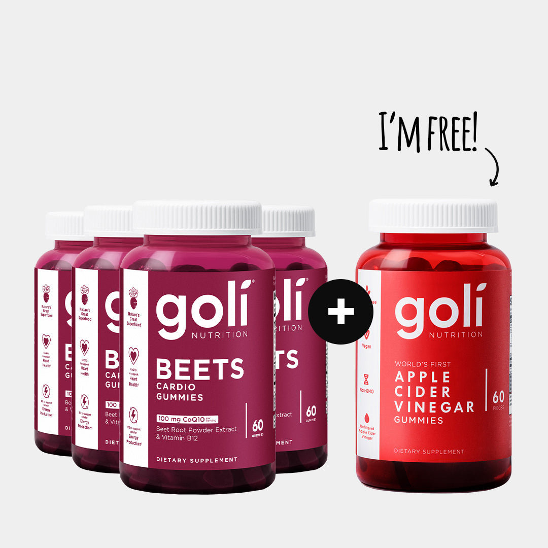 Goli® Beets Cardio Gummies 4 Pack + 1 Free ACV