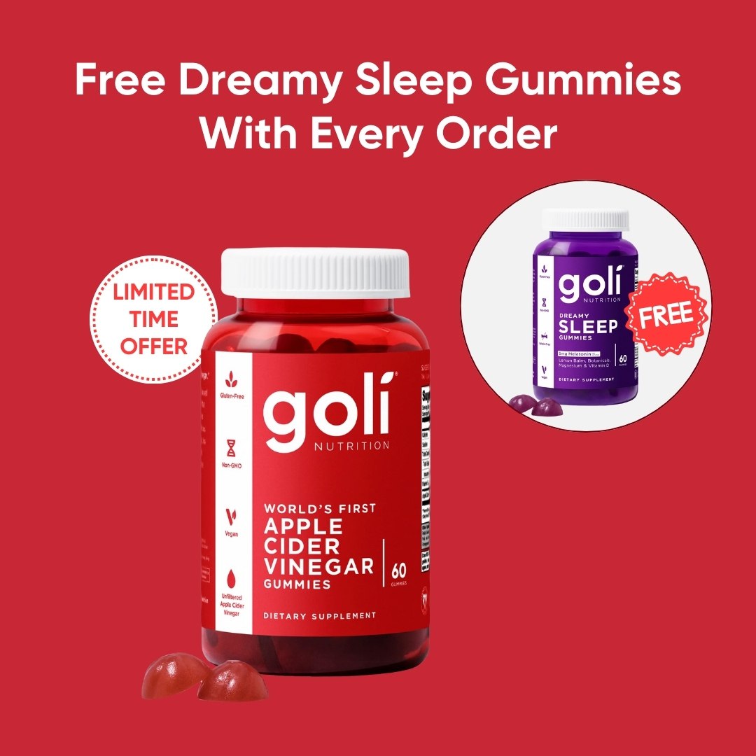 1 Pack Goli® Apple Cider Vinegar Gummies + FREE Sleep Gummies