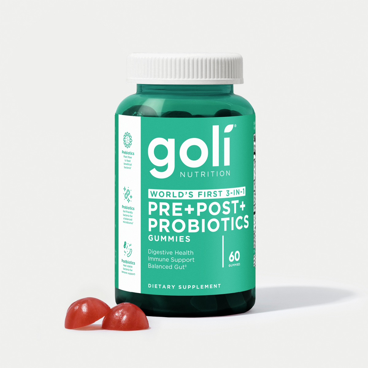 Goli Nutrition Probiotic+ Gummies | Unit = Case of 24 | Goli®