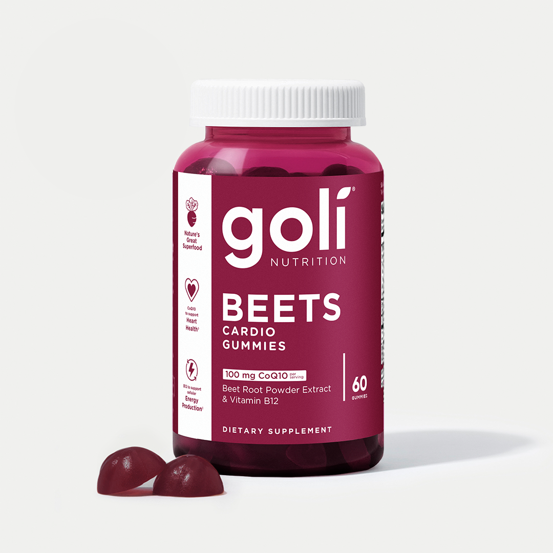 Goli Beets Cardio Gummy - Beet Root Extract & 100mg CoQ10, Gluten-Free ...