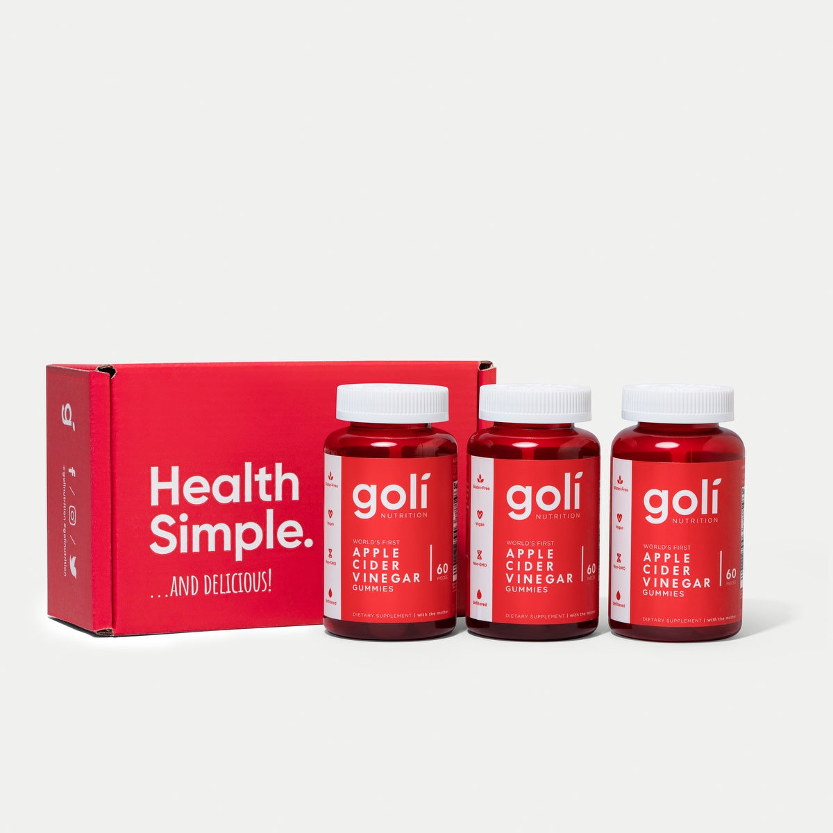 3 Flaschen Apfelessig-Gummies, Loyalitätsbonus